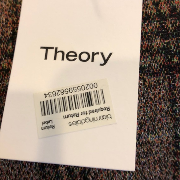 Theory NWT plaid wool blend winter coat - Picture 3 of 5
